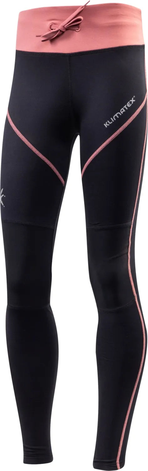 Detské funkčné legíny Klimatex Silaqui-302 Black/old Pink