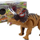 Dinosaur Triceratops Battery Operated Yellow