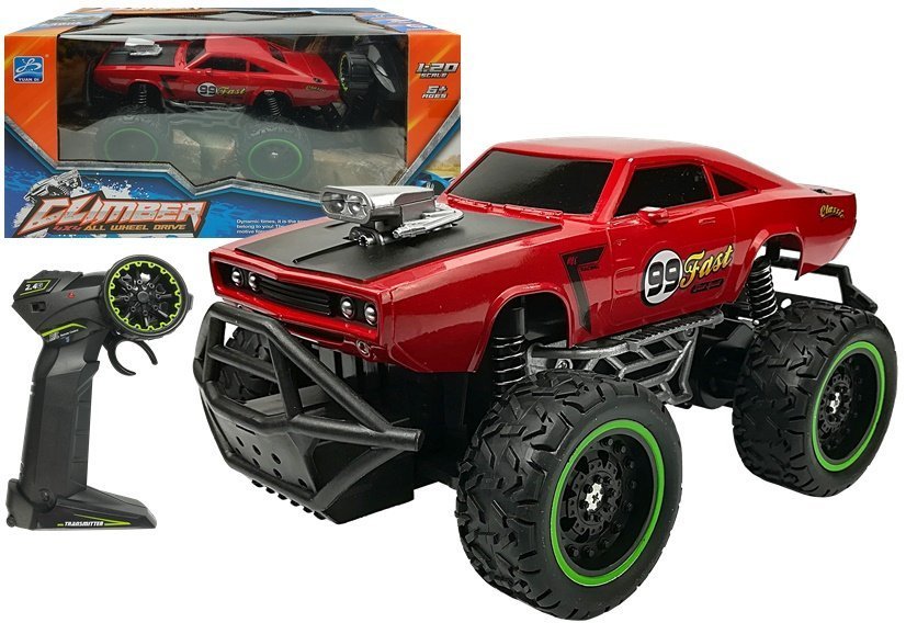 Remote Controlled Car Off-road R/c Red High Wheels