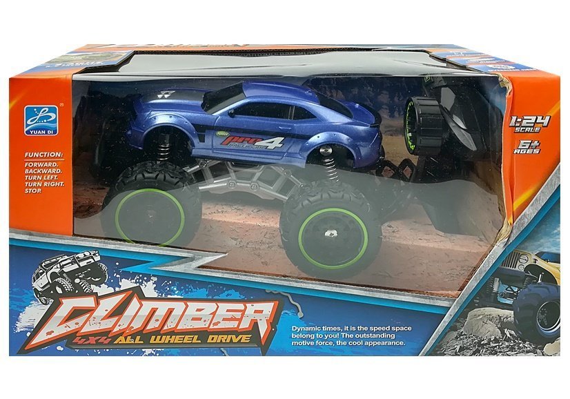 Remote Controlled Car Off-road R/c Blue High Wheels