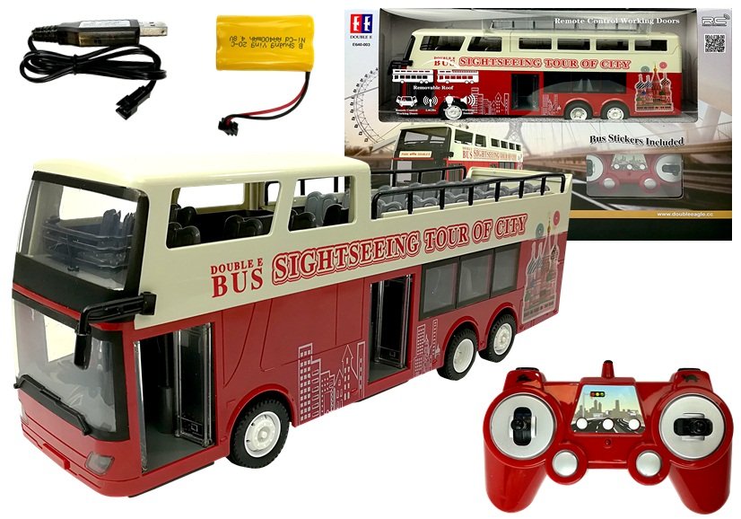 Remotely Controlled Double Decker Bus R/c 2.4g 1:18