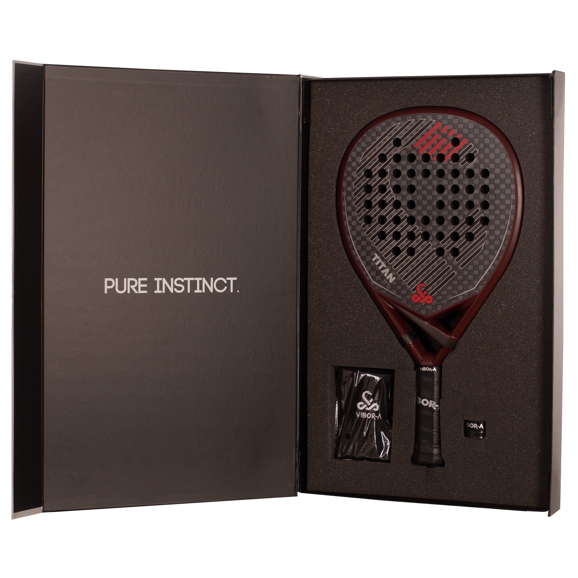 Pack Racket Padel Vibor-a Titan 12k Rood