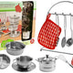 Set Of Stainless Steel Pots For Children 23 Elements