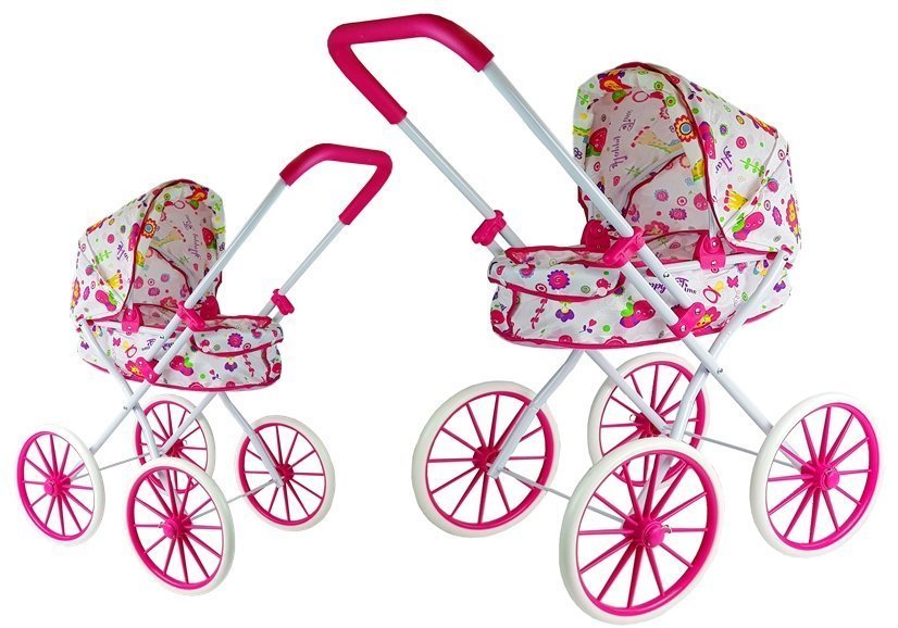 Kočík pre bábiky Retro Big Wheels Flowers
