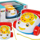 A Pull Phone On Wheels With A Battery Handler For A Baby