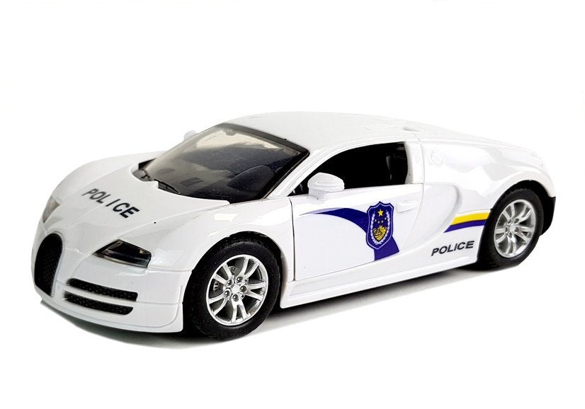 Sports Car Police Dark Windshields With Tension White Light Sound