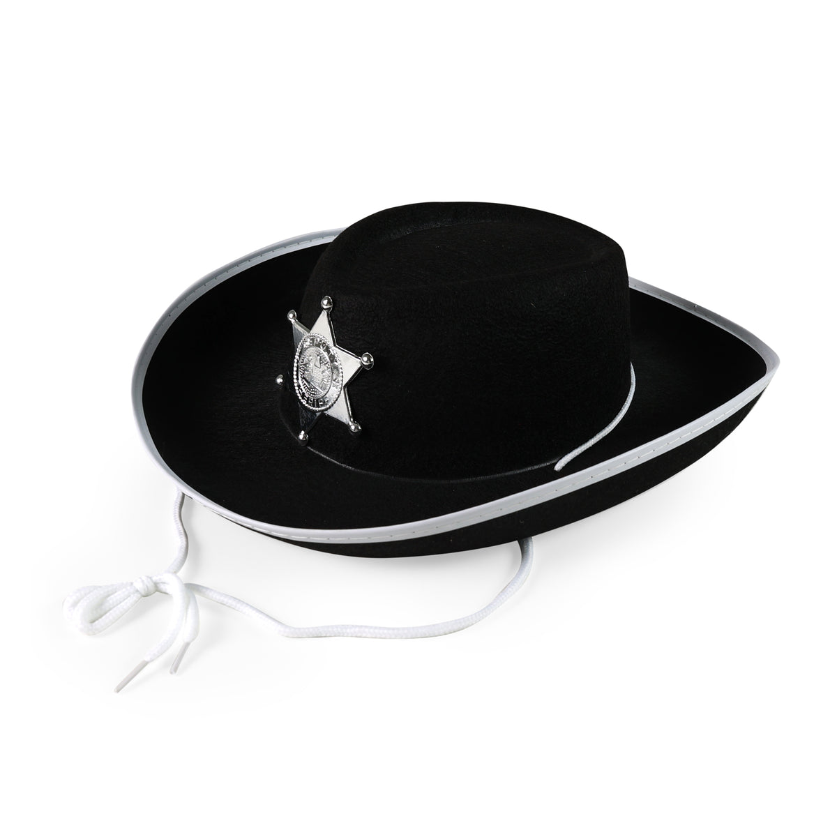 Børn sort sherif hat