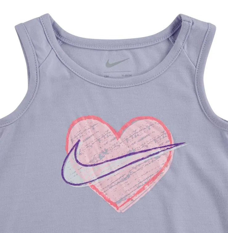 Conjunto infantil Nike bici tank e space dye branco 110-116