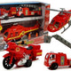 Set Of Fire Brigade Vehicles Helicopter Motor Light Sounds