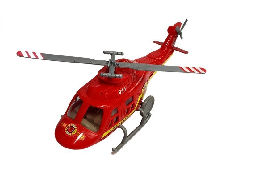 Set Of Fire Brigade Vehicles Helicopter Motor Light Sounds