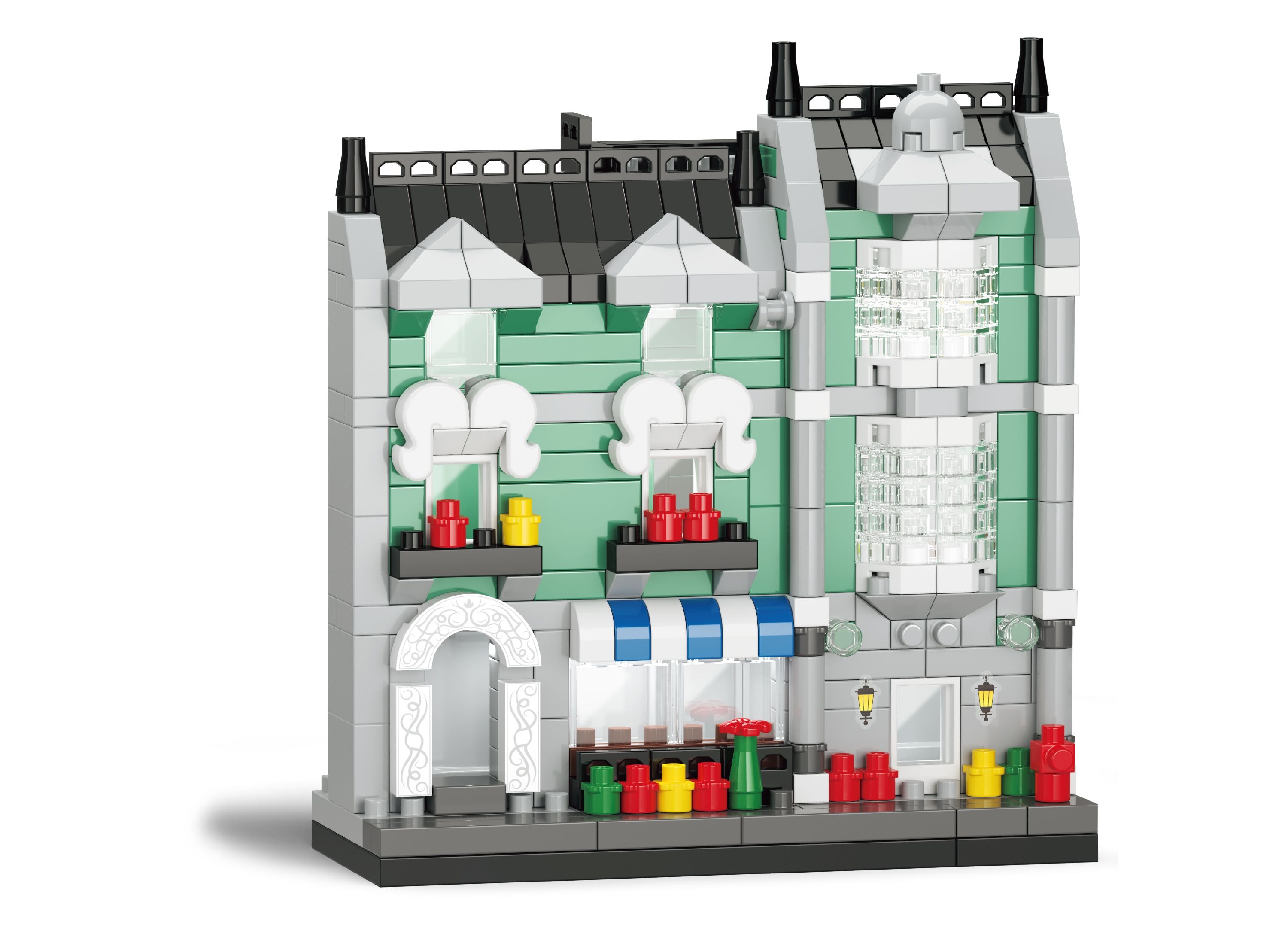 Koco Set De Construcción Tienda De Comestibles 329 Piezas 8x3x9 Cm