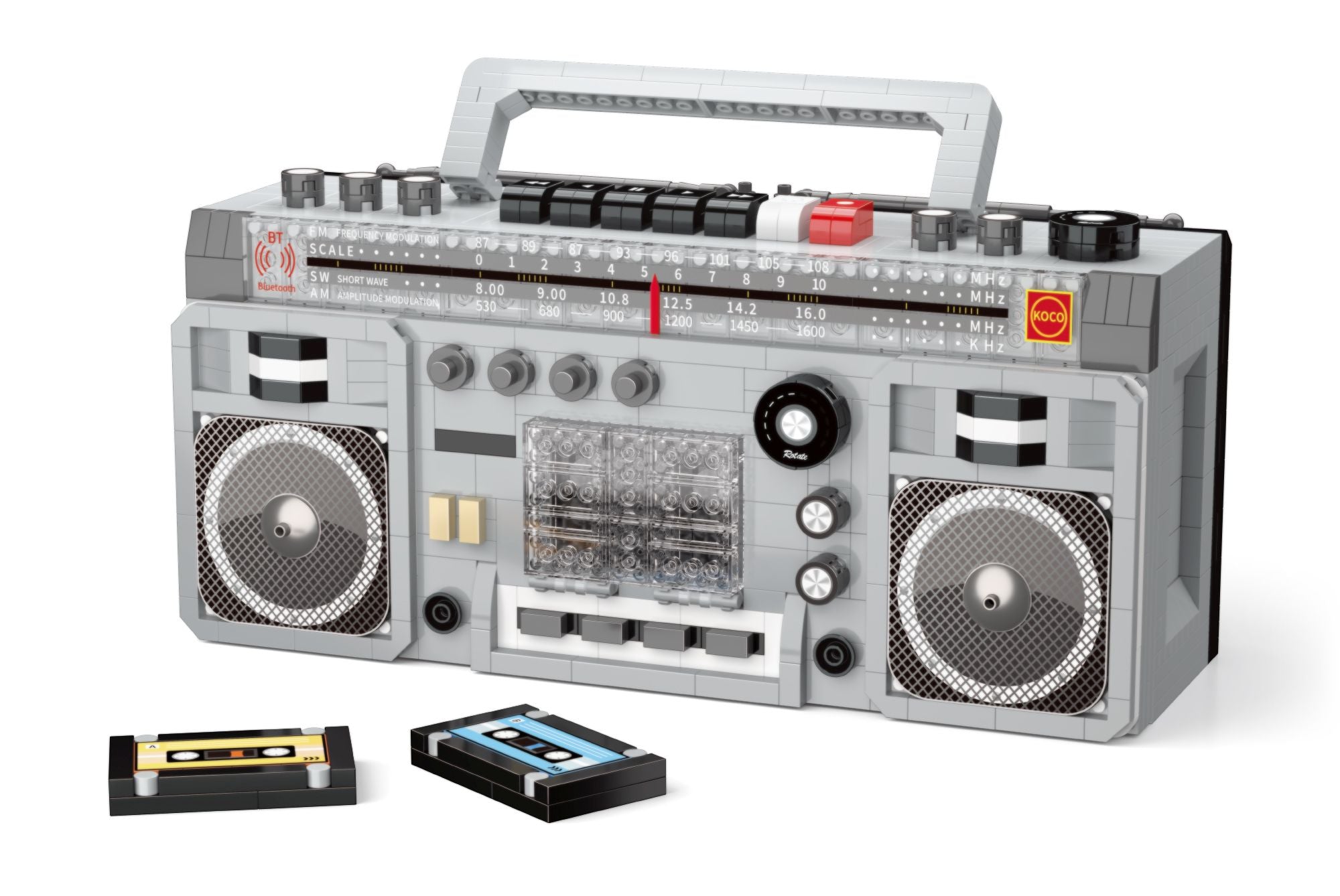 Kit de construcción koco reproductor de casetes 1982 piezas 18,5x7,5x14,5 cm
