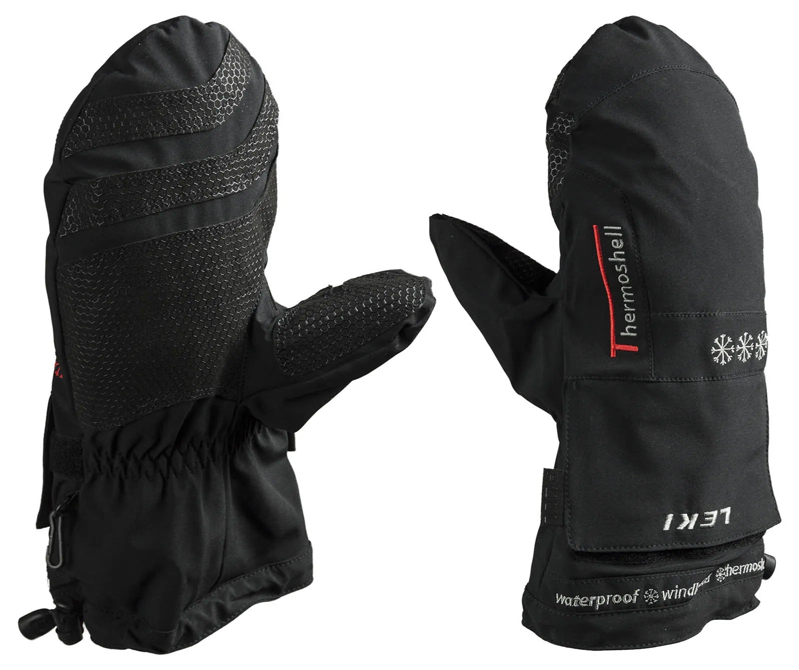 Leki Thermoshell Ski Glove Covers Black