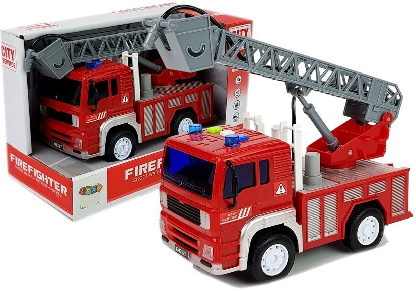 Fire Engine With Pull Ladder Red 1:20 With Sound