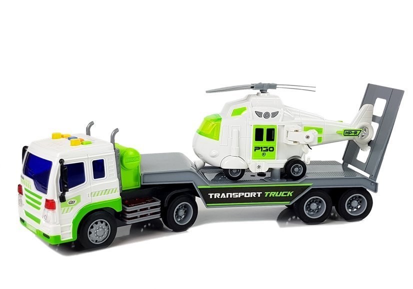 Auto Transporter On Batteries 1:16 With A Helicopter