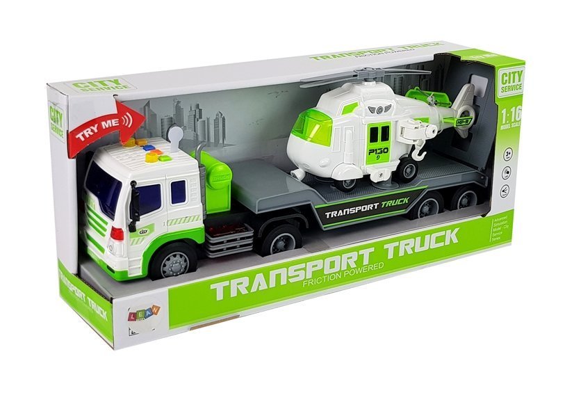 Auto Transporter On Batteries 1:16 With A Helicopter