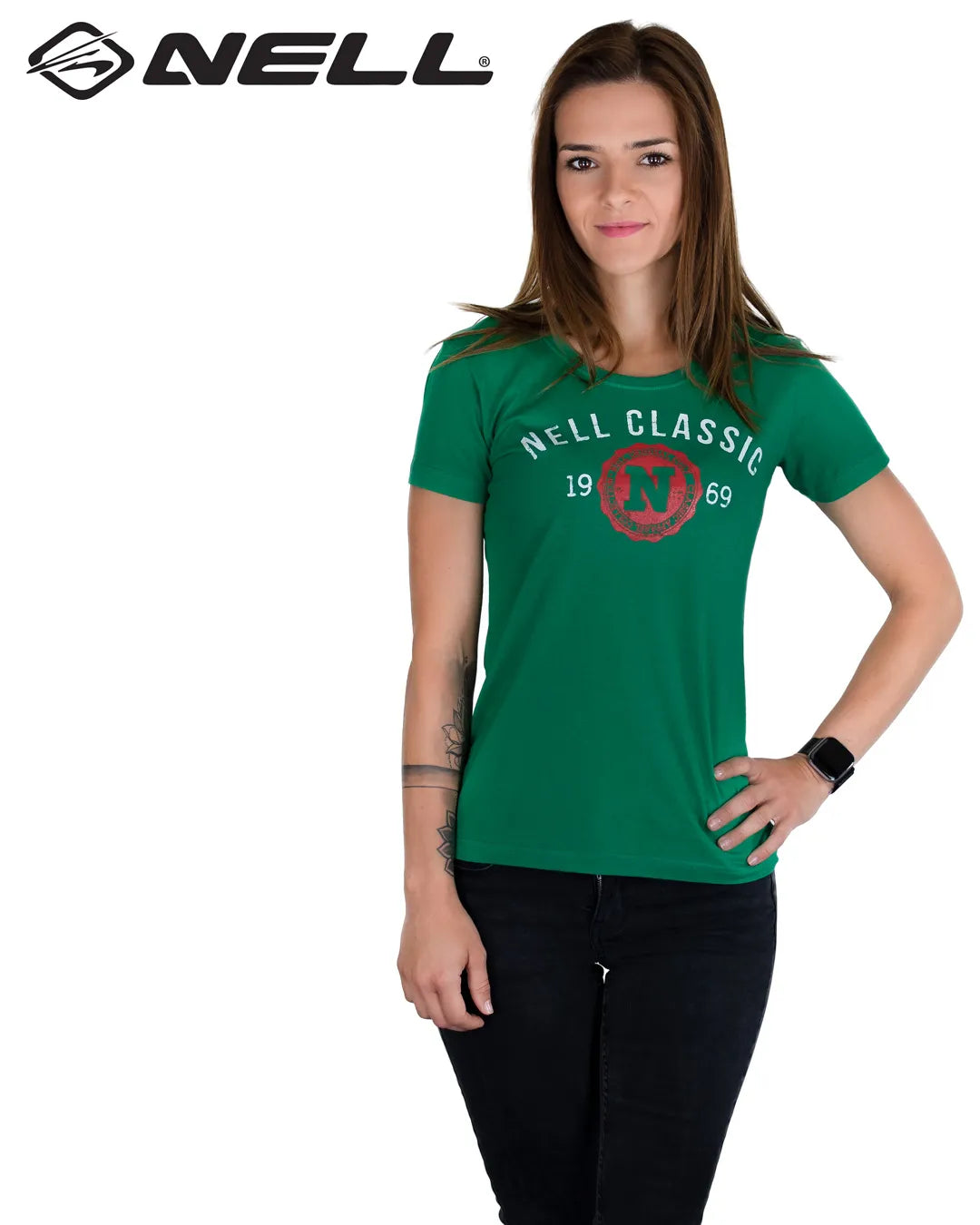 Damska koszulka Nell Classic Green