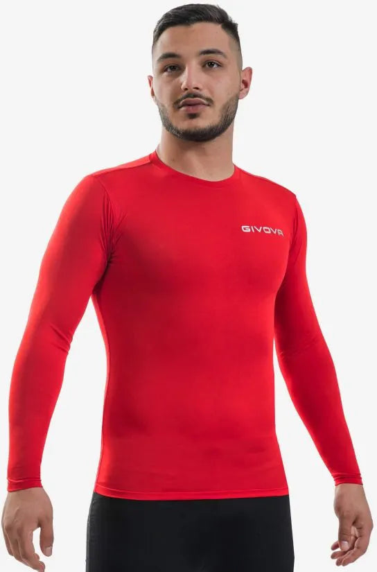 Camiseta funcional givova corpus 3 maglia intima elastica vermelho l