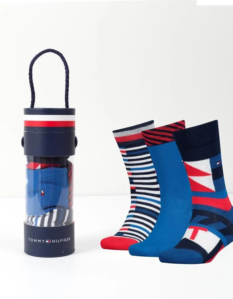 Tommy hilfiger kindersocken pan geschenkbox mix 35-38
