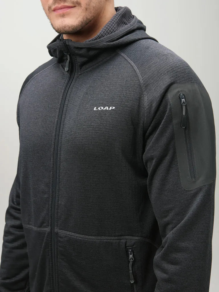 Мъжки технически суичър Loap Moher Dark Grey Grey