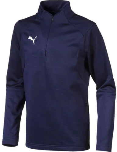 Sweat Enfant Puma Jr Liga 1/4 Zip Top Peacoat Bleu