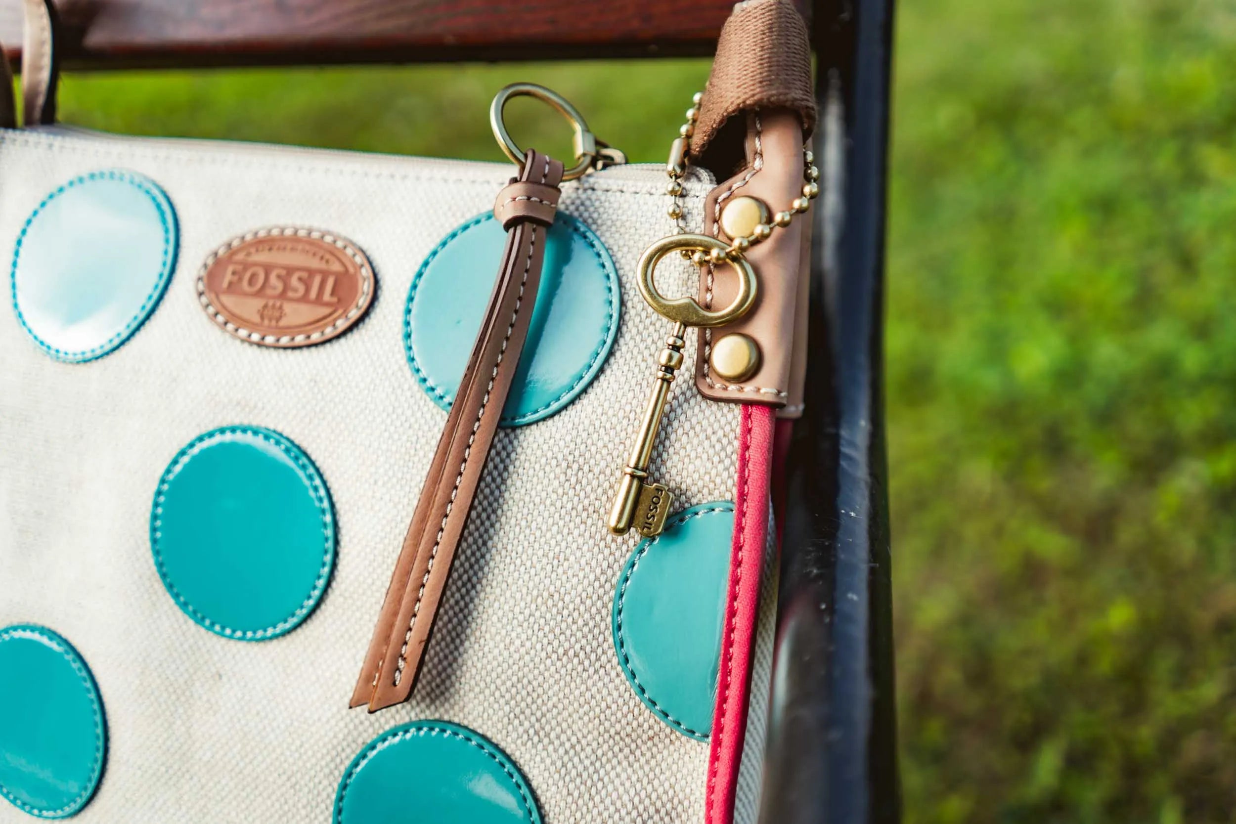 Kabelka fossil wmns přes rameno key-per crossbody aqua béžová