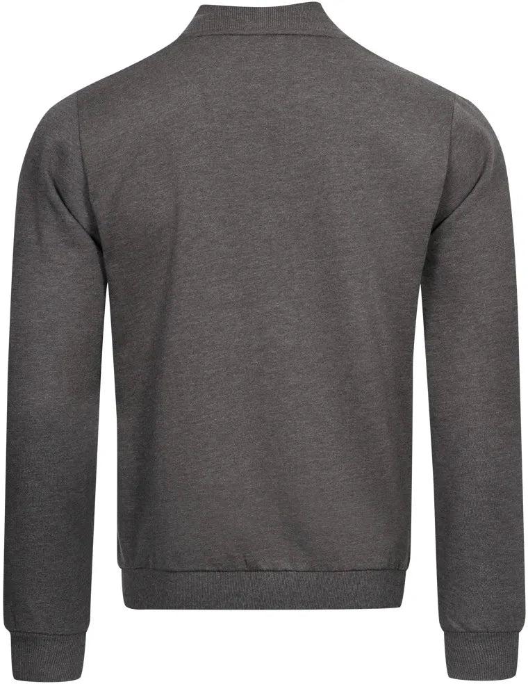 Jeep Herren-Sweatshirt mit Bomberkragen, Grau