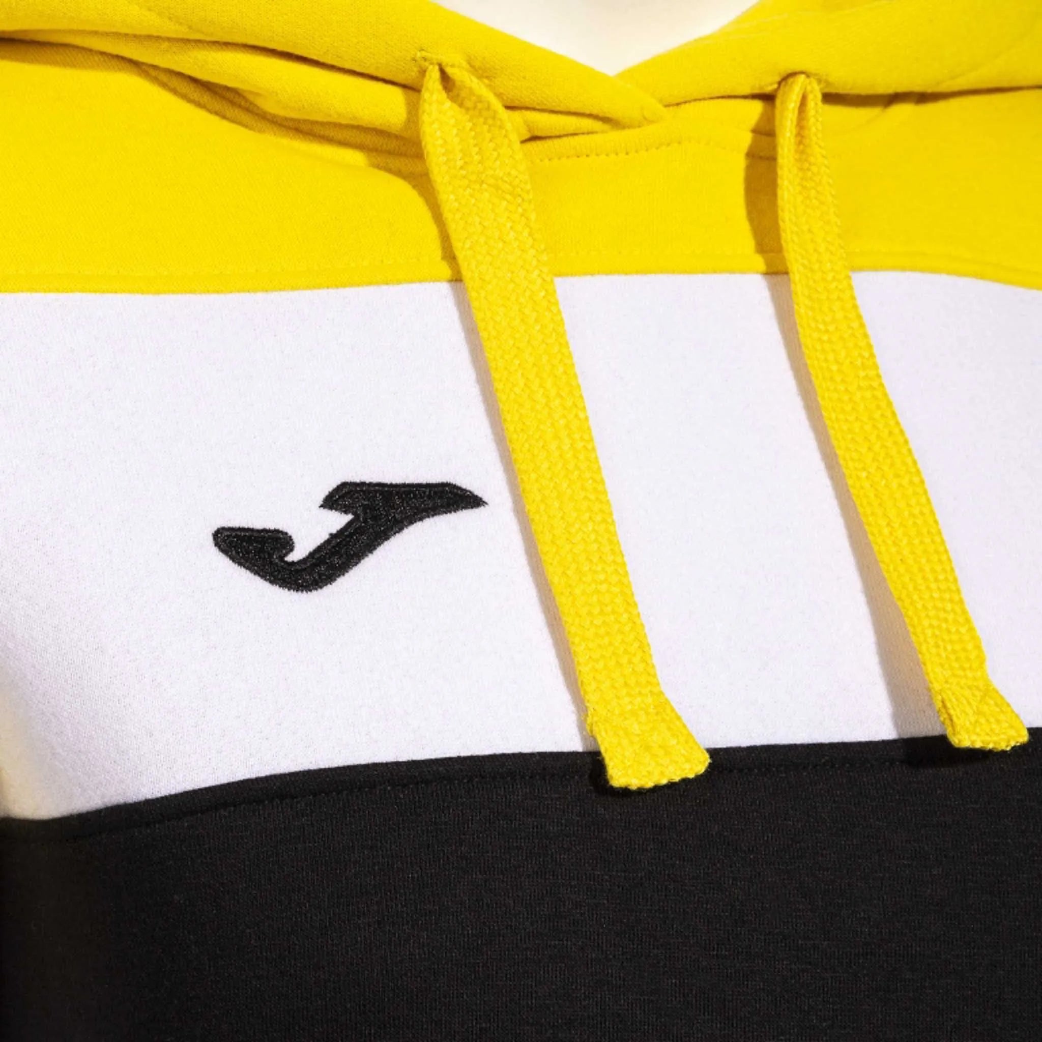 Moletom feminino joma crew iv com capuz preto-amarelo preto 2xs