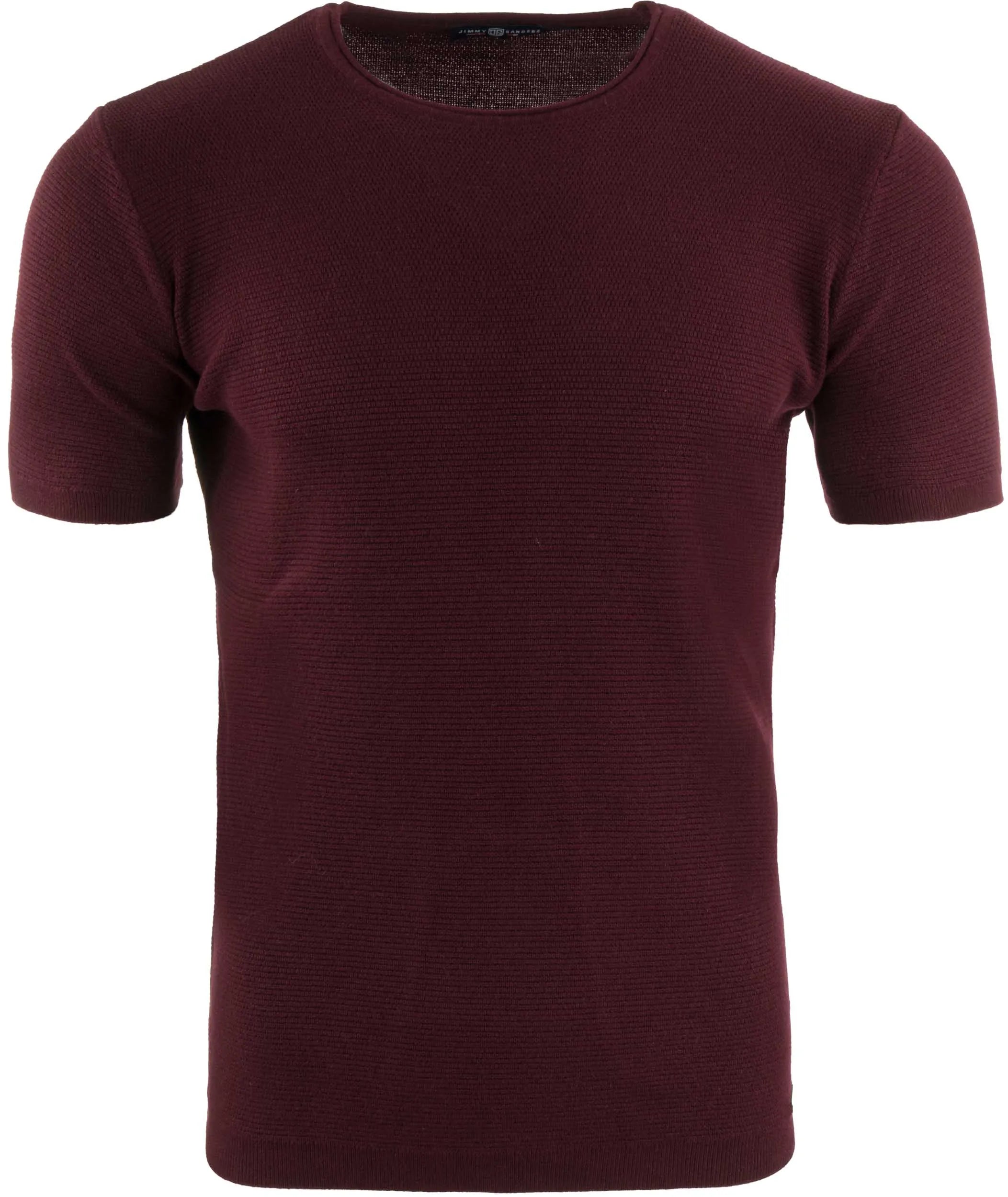 T-shirt męski Jimmy Sanders Zetico Bordeaux w kolorze bordowym