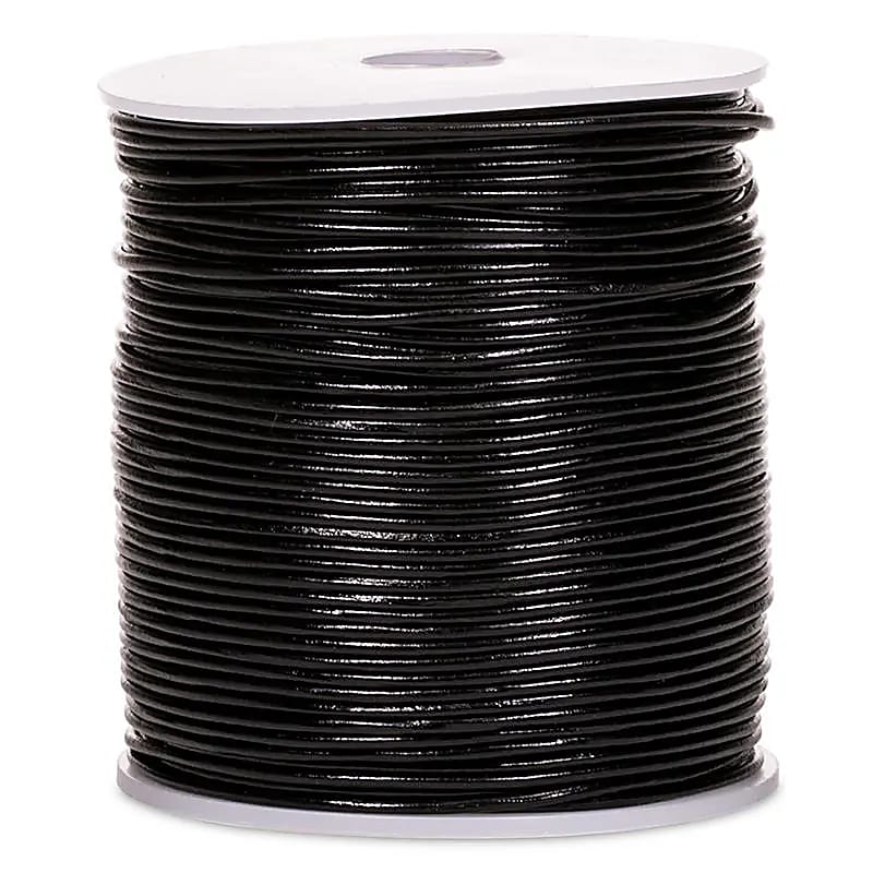 Lädersnöre Svart 100 Meter - 0,15 Cm