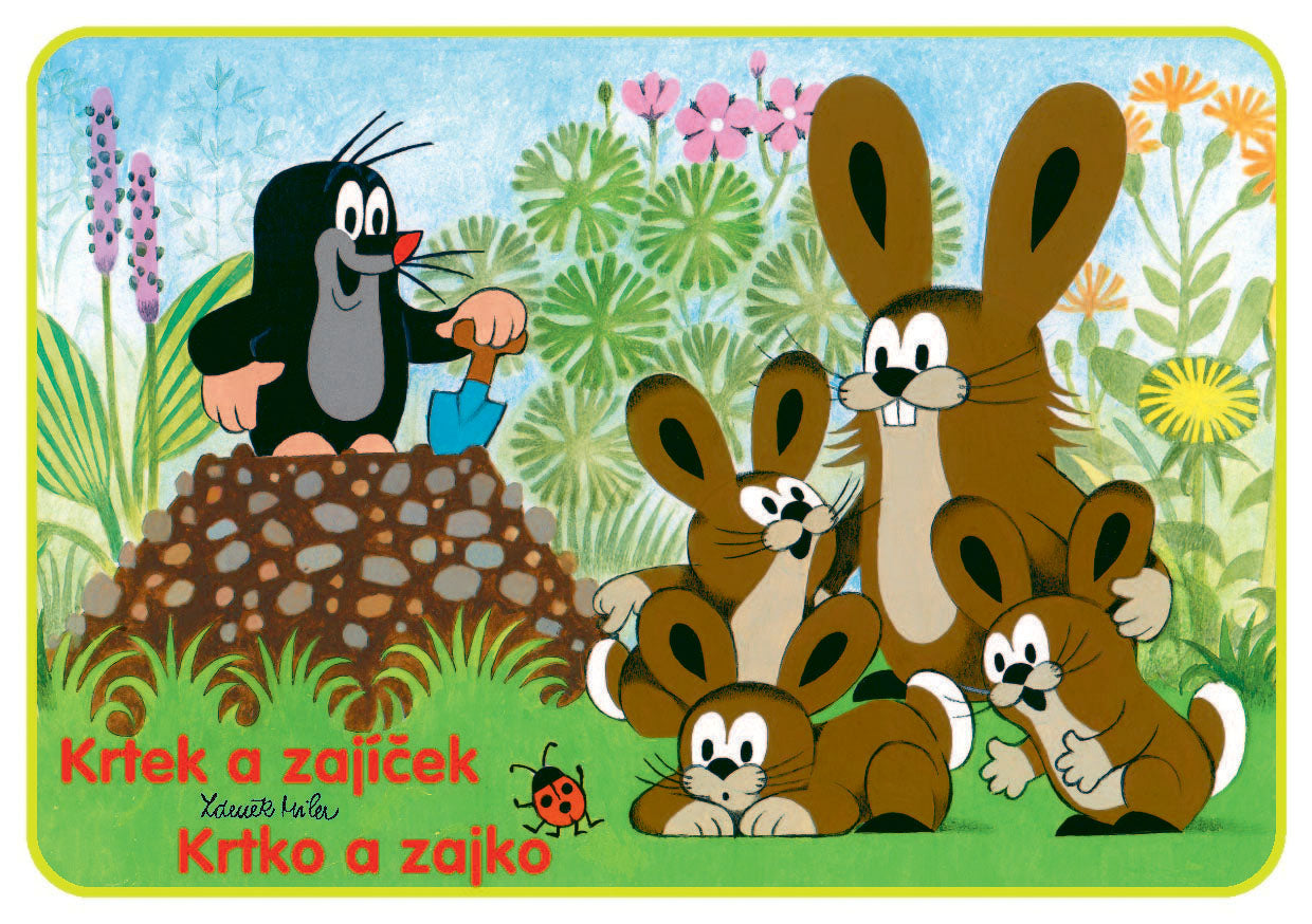 Ausmalbilder Maulwurf und Hase A5