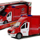 Fire Engine With Frictional Sound Drive Opening Doors