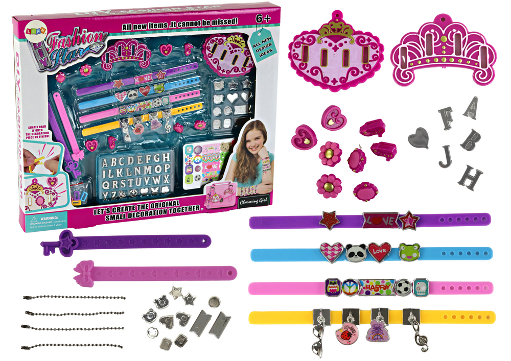Diy Letters Pendants Bracelet Jewelry Set