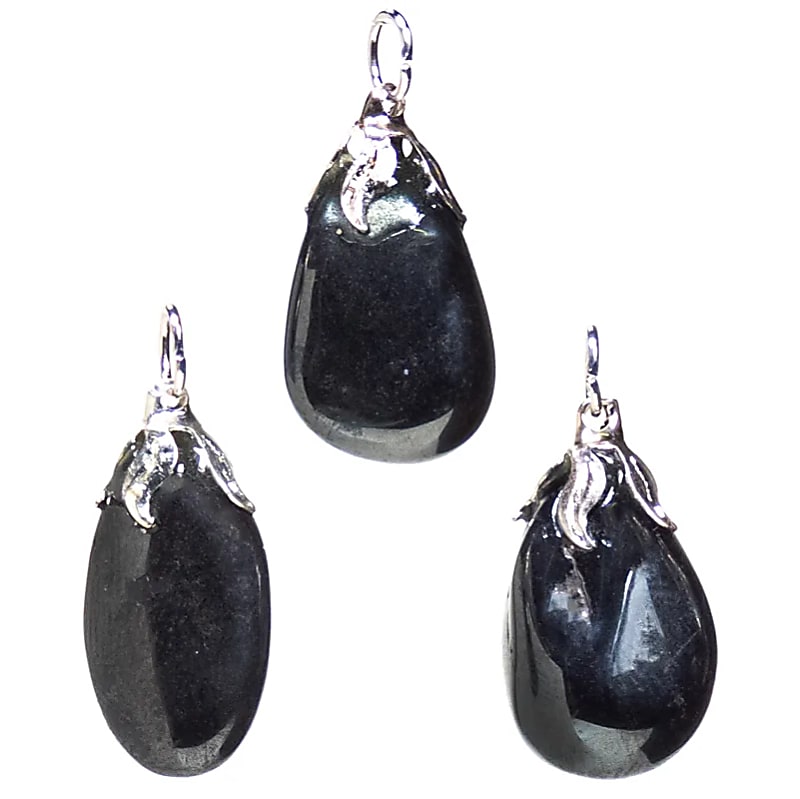 Hematita con colgante de piedras preciosas: ± 1,5-3 cm, paquete de 3 piezas - ± 1,5-3 cm, paquete de 3 piezas