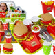 Set Of Hamburger Fries With Tray