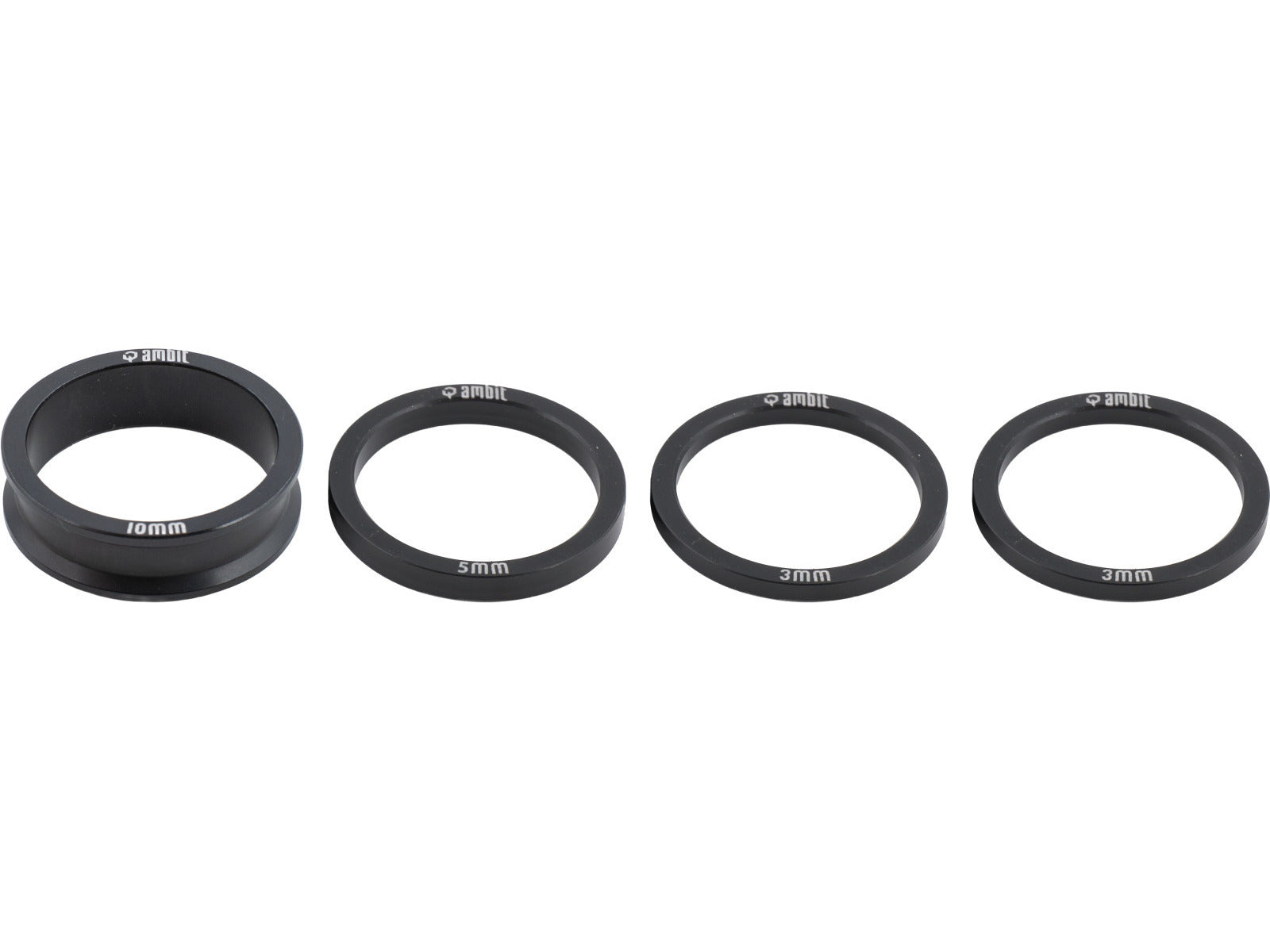 Jeu d'entretoises de casque Ambit® noir 3 5 10 Mm - 3. 5. 10 Mm