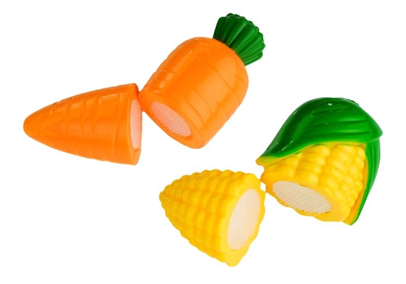 Set Of Vegetables And Fruits With A Battery Blender And A Tray