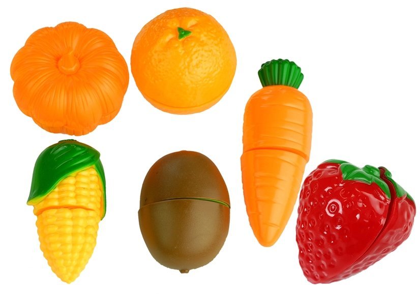 Set Of Vegetables And Fruits With A Battery Blender And A Tray