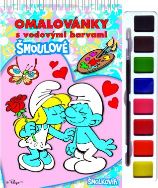 Coloring Book With Paints And A Brush Smurfs 1