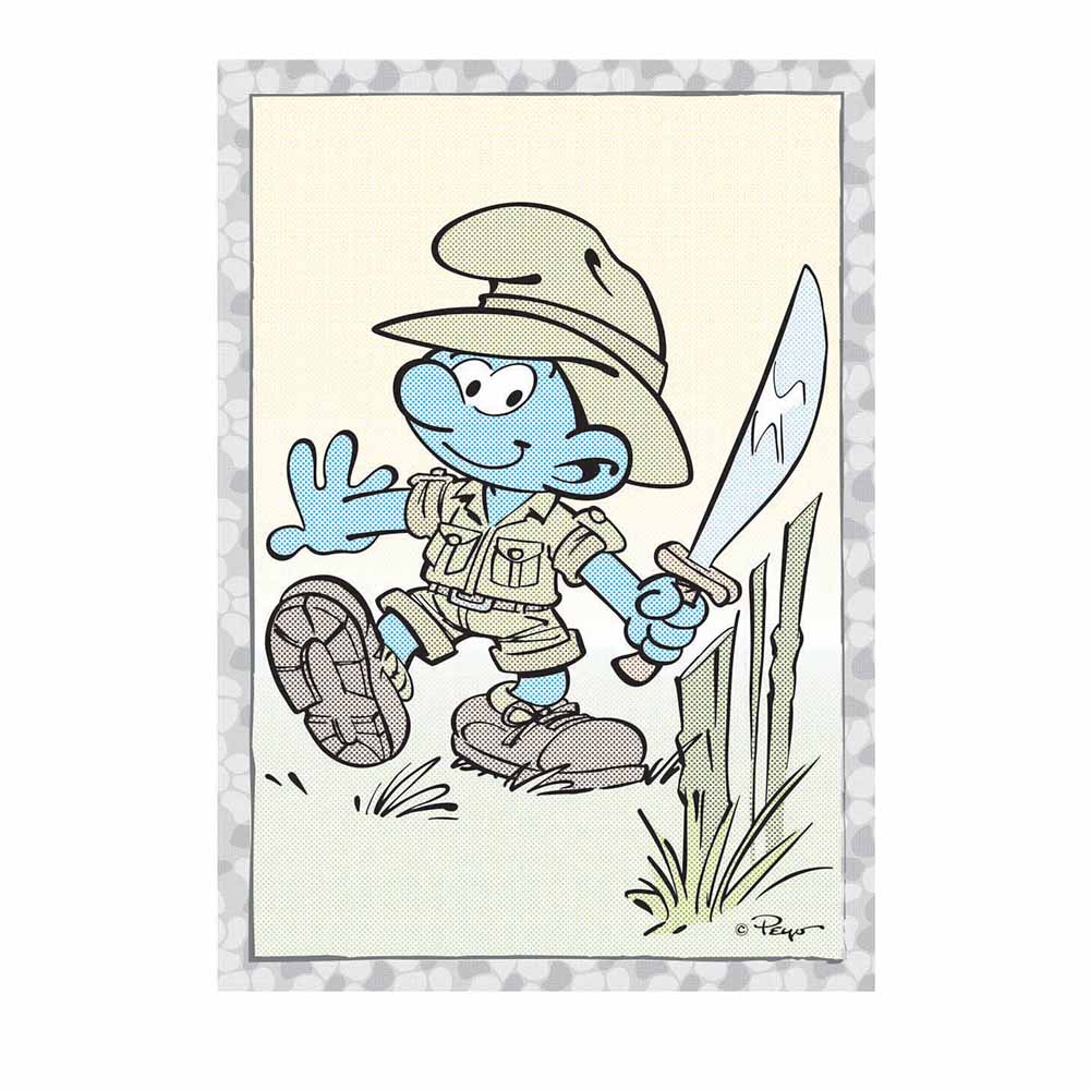 Dibujo para colorear A5 Pintar con agua Pitufos 3 Selva