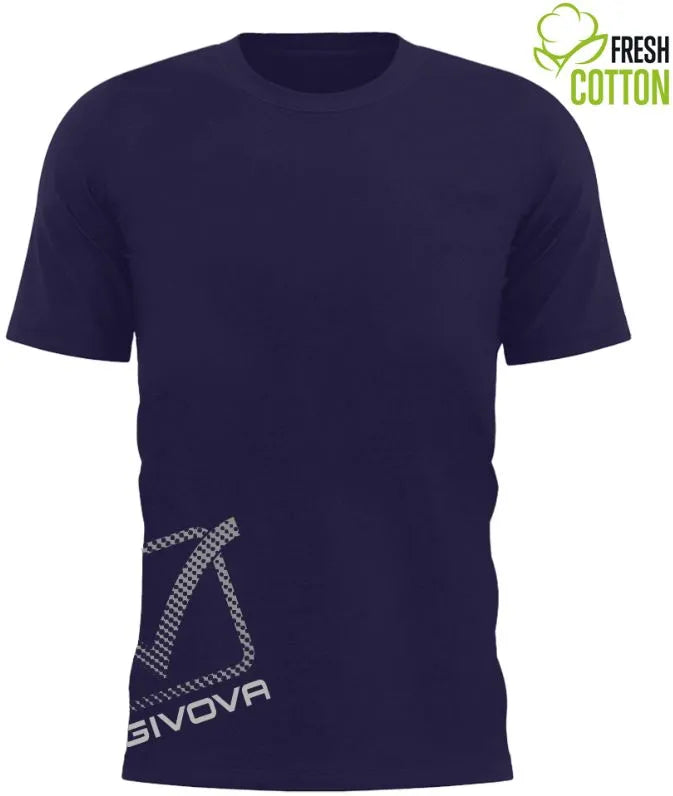 Cotton t-shirt givova refective navy bue - L