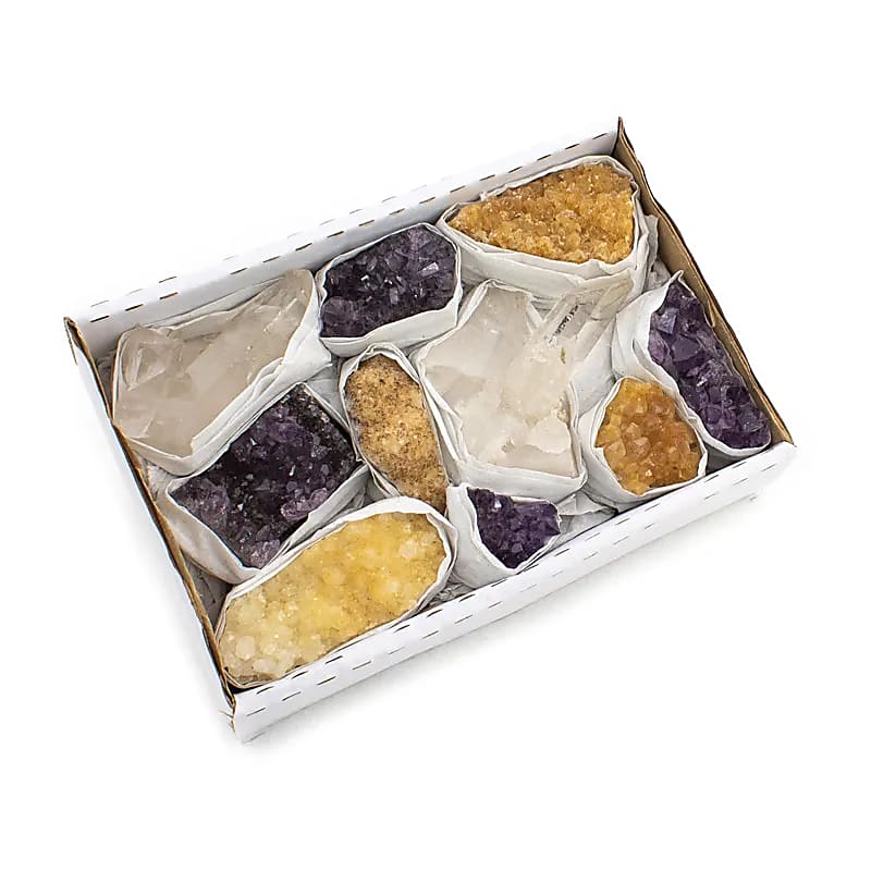 Power Box 17 Citrine Amethyst & Rock Crystal - ±700-900g