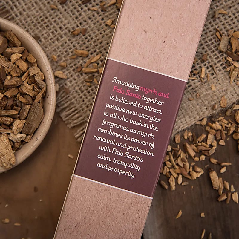 Sagrada Madre Palo Santo Røgelse Med Myrra --sæt med 3 stk - ±30g