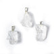 Pingente de pedra preciosa áspera de cristal de rocha - pacote de 3 peças - ± 3,5 cm