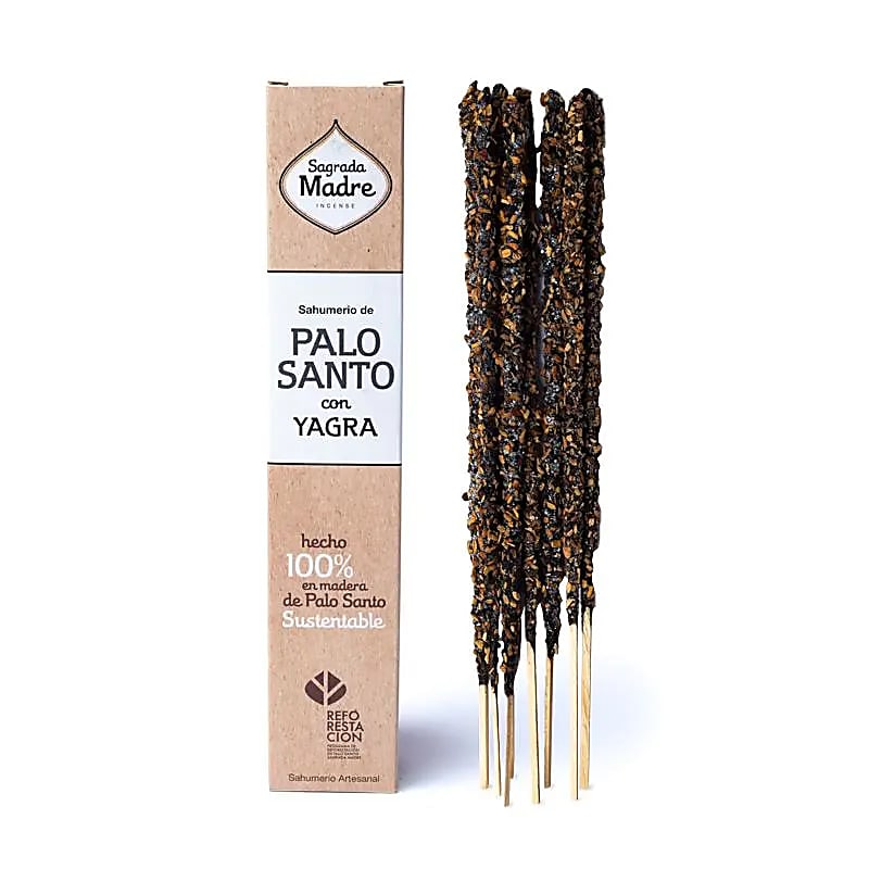 Incenso Sagrada Madre Palo Santo con Yagra --set da 3 pezzi - ±30 g