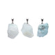 Hemimorfiet hanger met ruwe edelsteen --pakket van 3 stuks - ±2cm