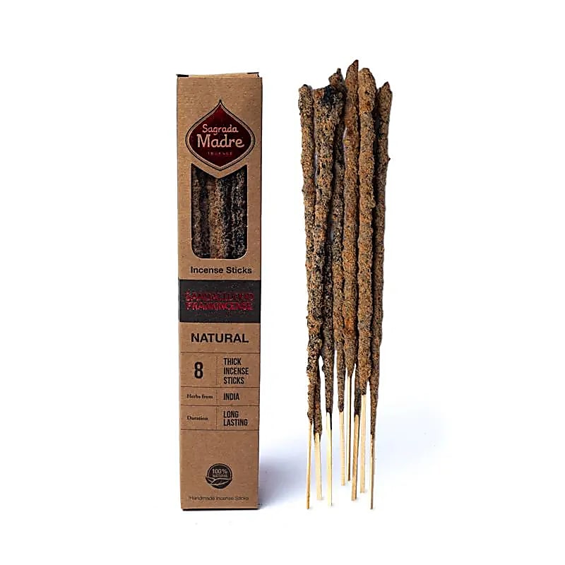 Sagrada Madre Naturlig Rökelse Sandal & Frankincense - ±30g Set med 2 st