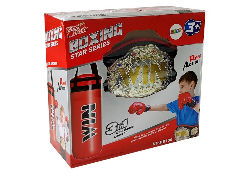 Boxing Set Bag Gloves Belt