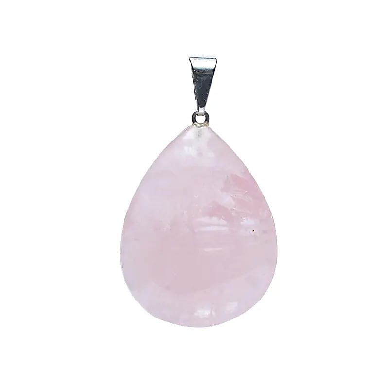 Rose Quartz Gemstone Pendant Drop Shaped --package Of 2 Pcs - ±2-3cm