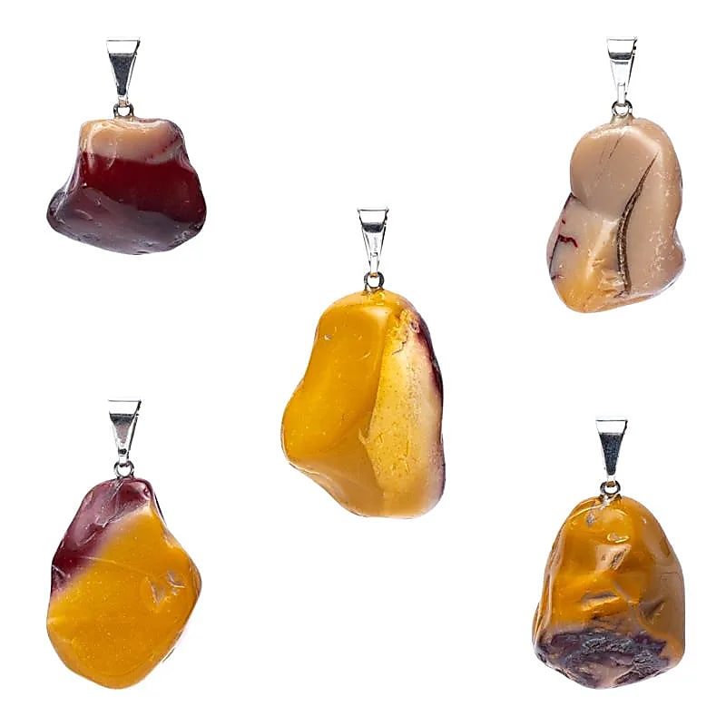 Mookaite Gemstone Pendant Pin Drilled --package Of 5 Pcs - ±2cm